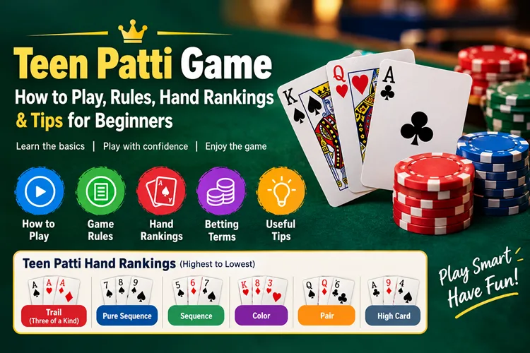 Teen Patti Game How to Play, Hand Rankings & Tips for Beginners